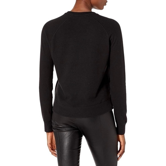 Vince Black Sweatshirt Raglan Pullover Women’s Size S Crop Relaxed Comfy Fit - Picture 10 of 16